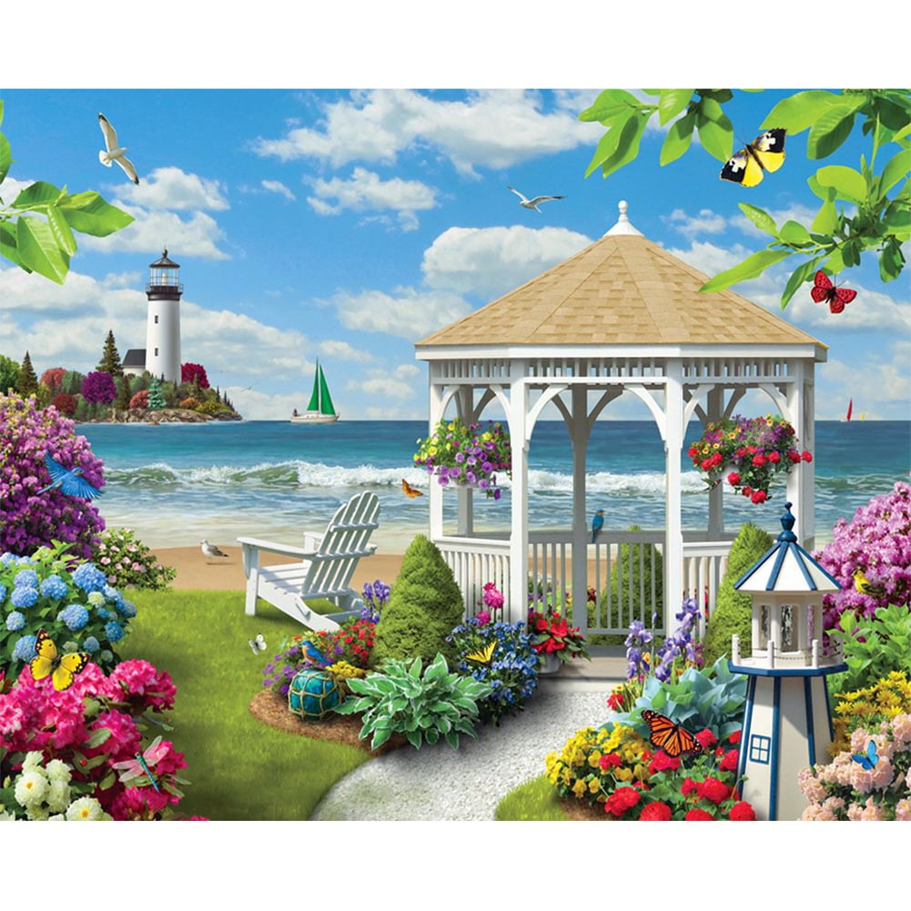 Seaside Pavilion - Paint By Numbers