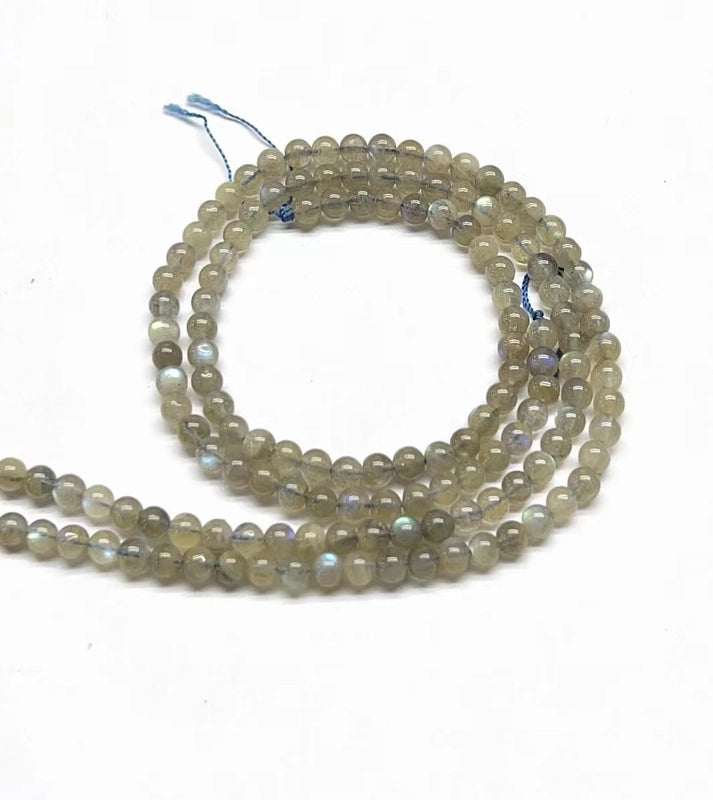 1 Piece Diameter 4mm Diameter 5mm Diameter 6 Mm 1-1.5mm Natural Stone Labradorite Geometric Polished Beads