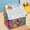 5D/DIY Kalender Kristallmalerei Schreibtischkalender Kit Heimdekorationen (Schmetterling)