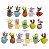 Cute Plant Fridge Magnets Mini Ceramic Vase Fridge Magnets Tiny 3D Plant Vase