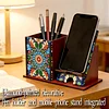 Multifunctional Handmade Wood Diamond Painting Phone/pen Holder& Storage Box Table Ornament Kits
