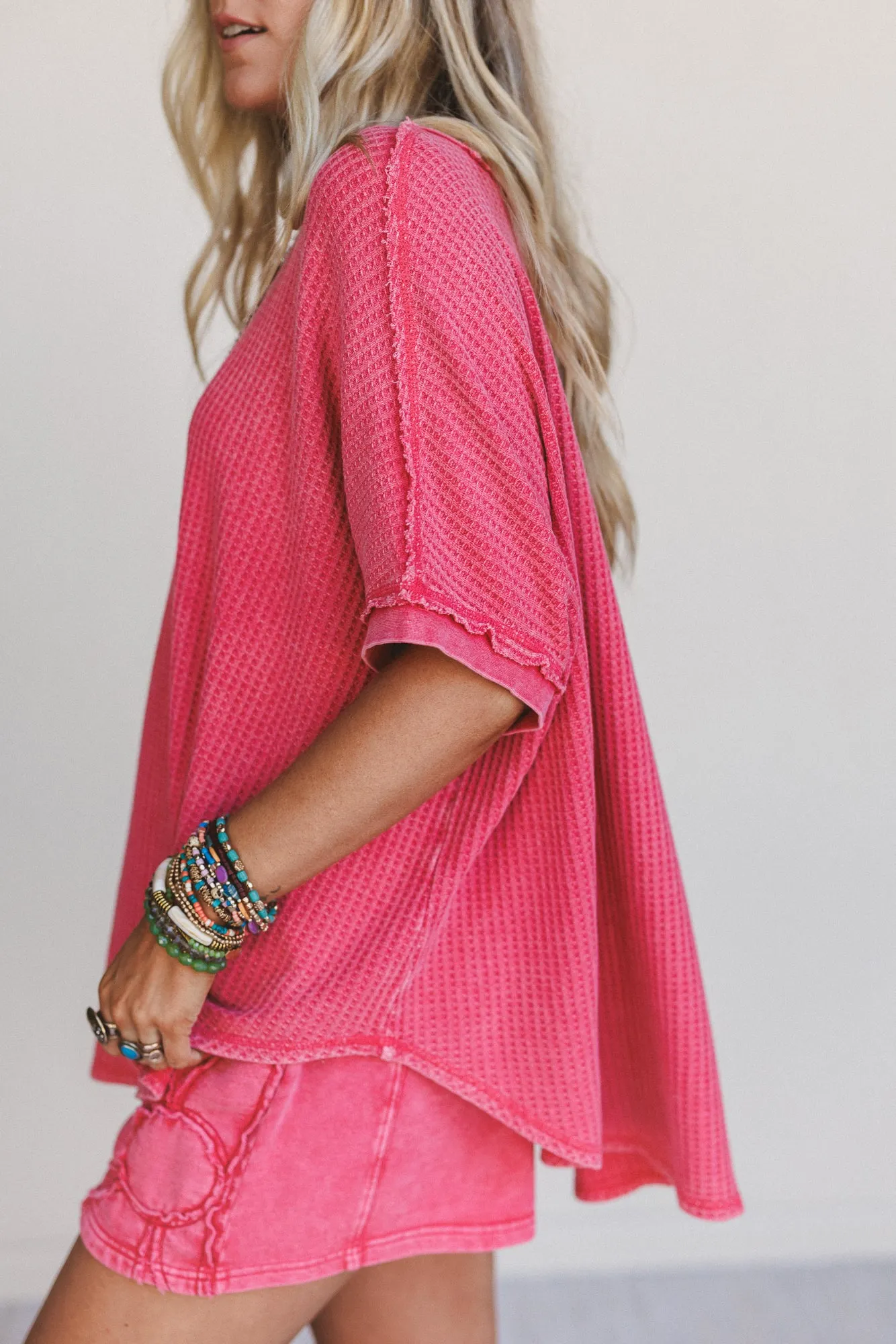 Next Stop Thermal Knit Top - Red