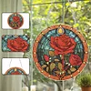 Diamond Painting Single-Side Acrylic Rose Hanging Pendant for Office Home Decor