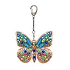 DIY Diamond Painting Keychain Kit, Double Sided 3D Printed Resin Base Rhinestone Bag Charm Ornament with Lobster Clasp, Complete Diamond Art Tools Set, Handmade Craft Gift for Women Adults Girls