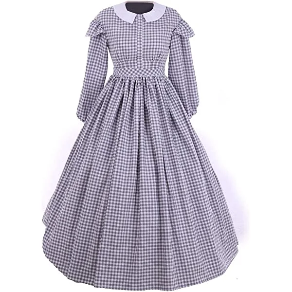 Womens Girls Regency Costume Colonial Prairie Dress Civil War Dresses