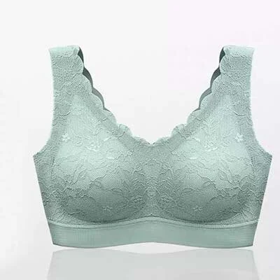 Jerrinut Plus Size Bras For Women Seamless Bra With Gathers Pad Comfortable Bralette Push Up Brassiere Bra Vest Wireless BH