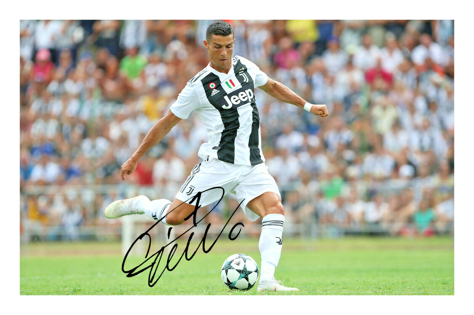 Cristiano Ronaldo Signed Autograph Photo Poster painting Print Juventus Football