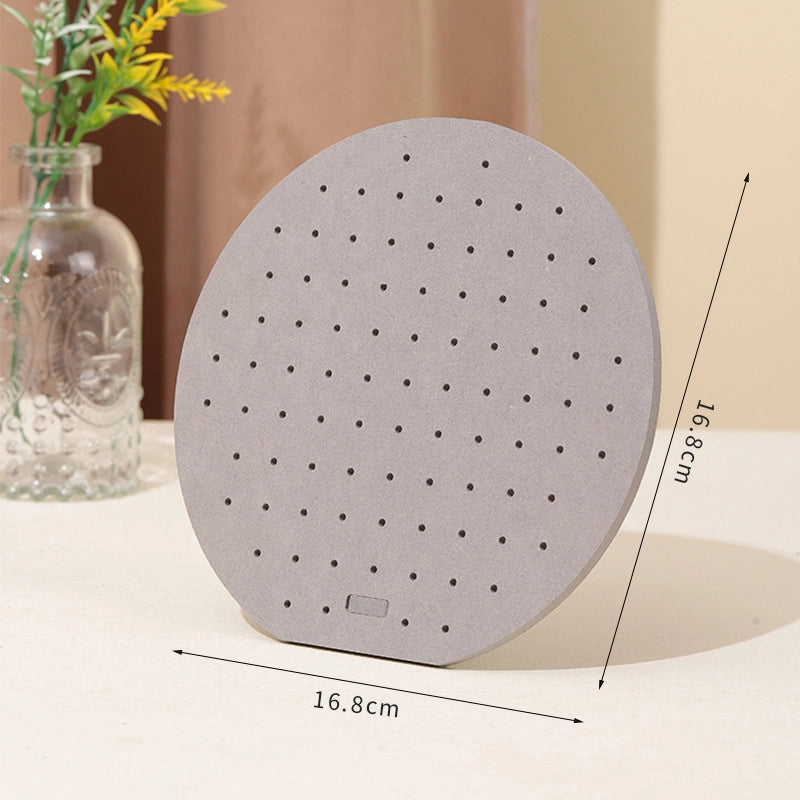 Elegant Solid Color Solid Wood Flannel Jewelry Rack