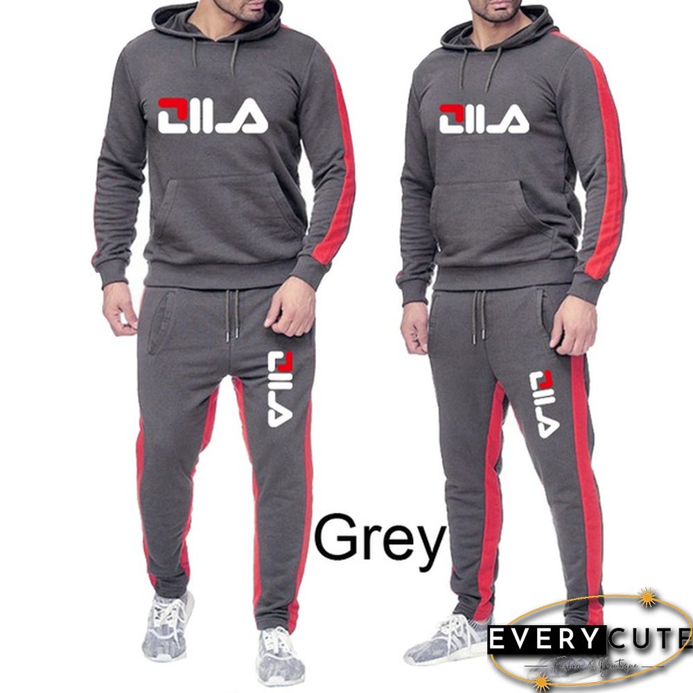 Jogging Suit For Men Sports Suit Long Sleeve Hoodie And Trousers Suit Printed Track Suit Jogging Suit Fitness Track Suit