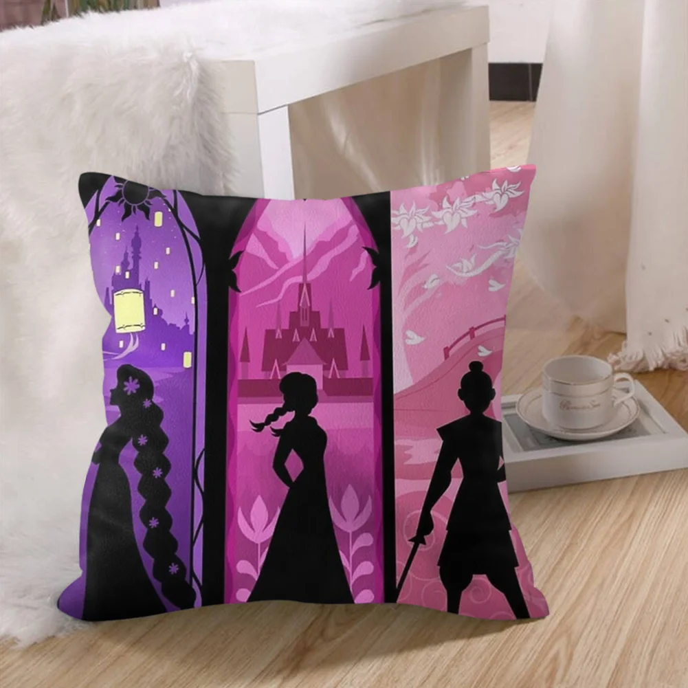 11CT Printed Princess Cross Stitch Pillowcase Embroidery Pillow Cover Decor(4)