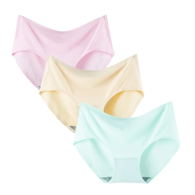 3Pcs/lot Seamless Panty Set Underwear Female Comfort Briefs Underpants Soft Invisible Intimates Lingerie M-XL Women Panties