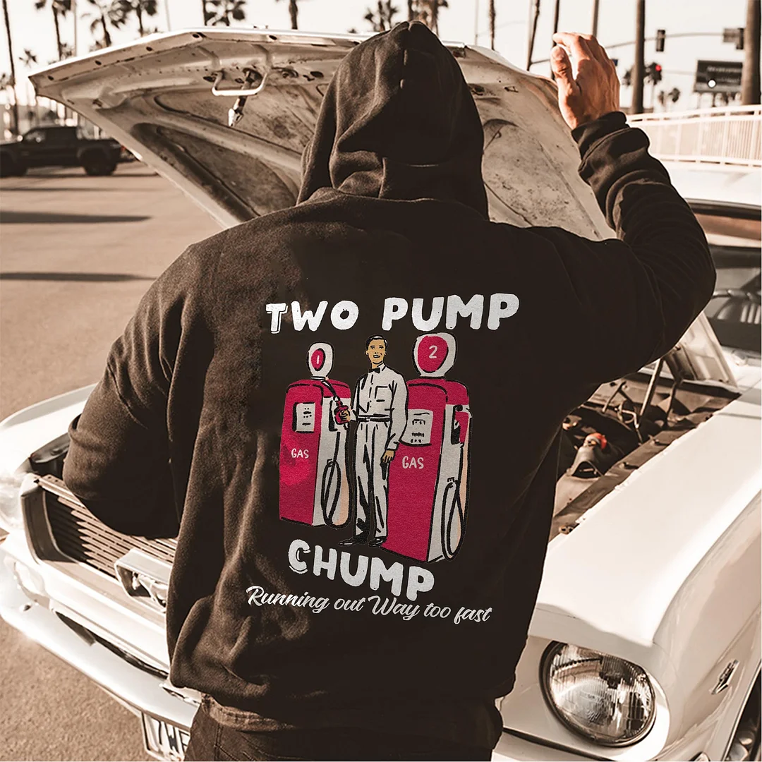 Two Pump Chump Printed Men's Hoodie -  
