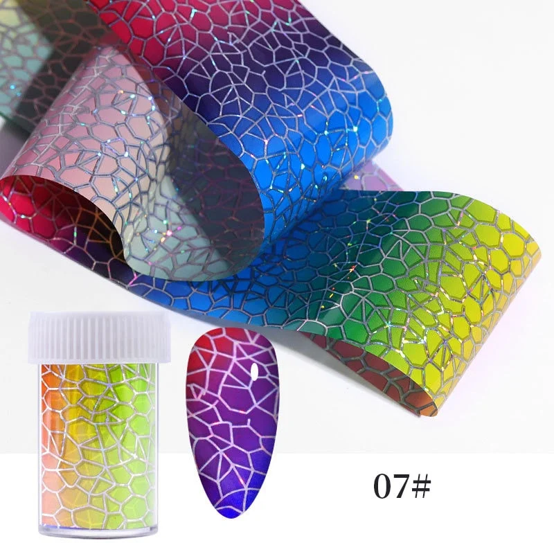 Nail Foils Flowers Nail Stickers Transfer Decals Sliders Christmas Halloween Print Nail Art Decorations DIY Tips Adhesive Wraps