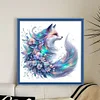 Flower Fox-11CT Stamped Cross Stitch 45*45cm