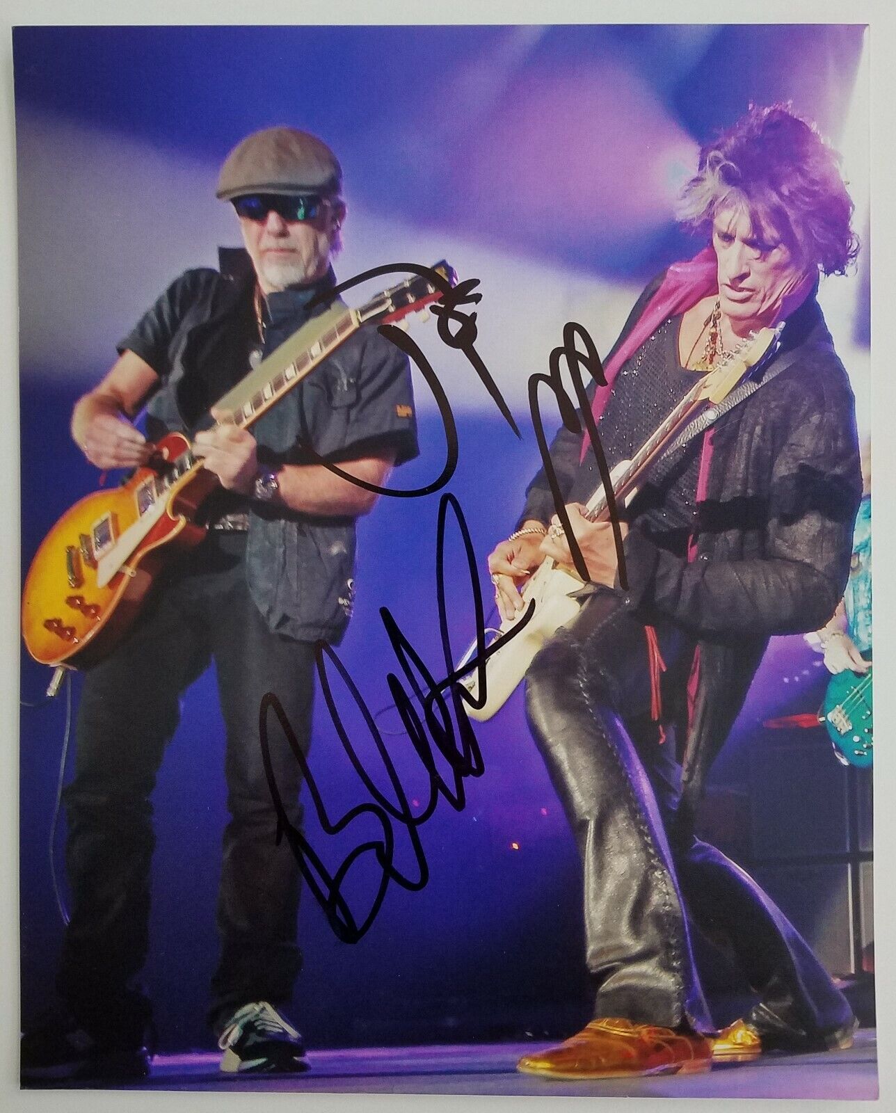 Joe Perry & Brad Whitford Dual Signed Aerosmith 8x10 Photo Poster painting RnR HOF Legends RAD