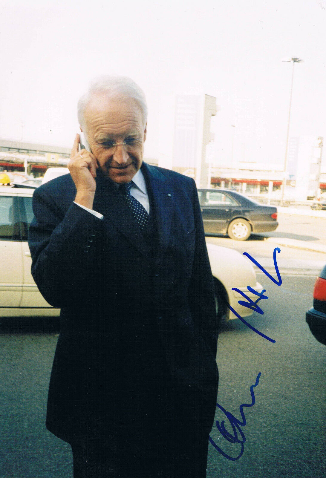 Germany Edmund Stoiber 1941- autograph signed Photo Poster painting 8x12