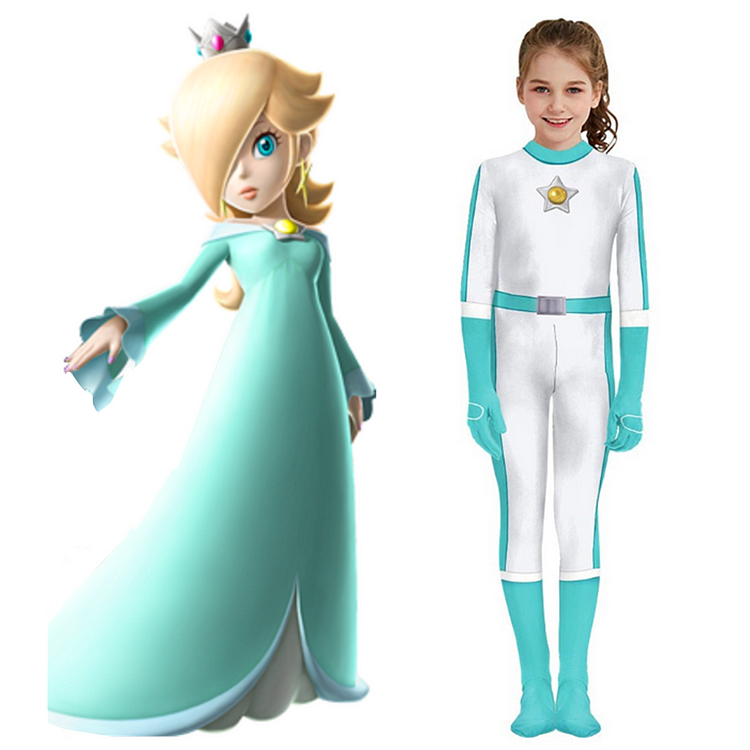 Kids The Super Mario Bros Princess Rosalina Cosplay Costume Outfits Halloween Carnival Party Disguise Suit