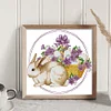 >SALE<Embroidery Eco-cotton Thread 11CT Printed Easter Bunny Cross Stitch Kit 41x39cm