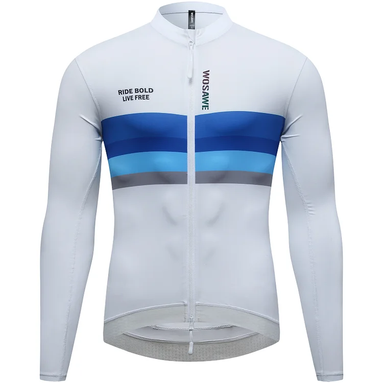 WOSAWE Men's Cycling Long Sleeve Jersey Breathable Quick Dry