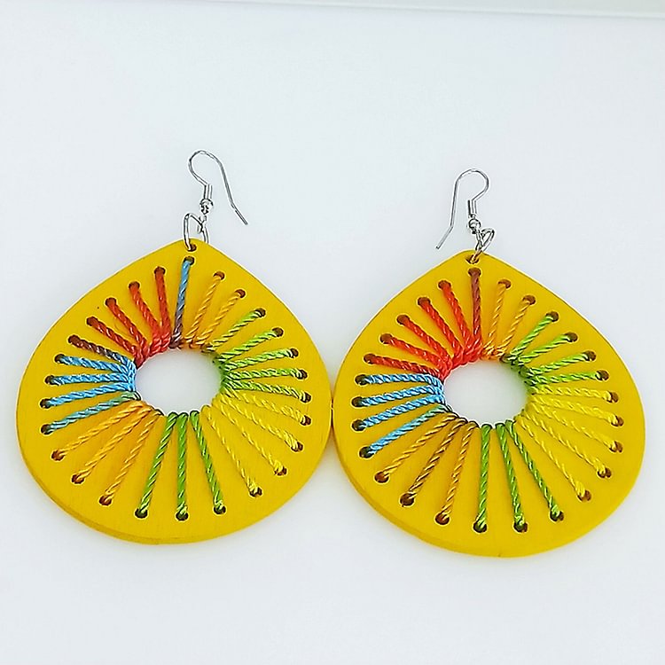 Vefave Vintage Colorful Drop Earrings