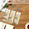 3Pcs DIY Pearl Painting Sunflower Bookmark with Butterfly Pendant Home Office Supplies Gift for Book Lovers