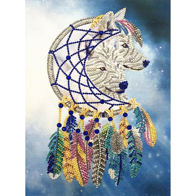 Wolf - Special Shaped Drill Diamond Painting - 30x40cm(Canvas)