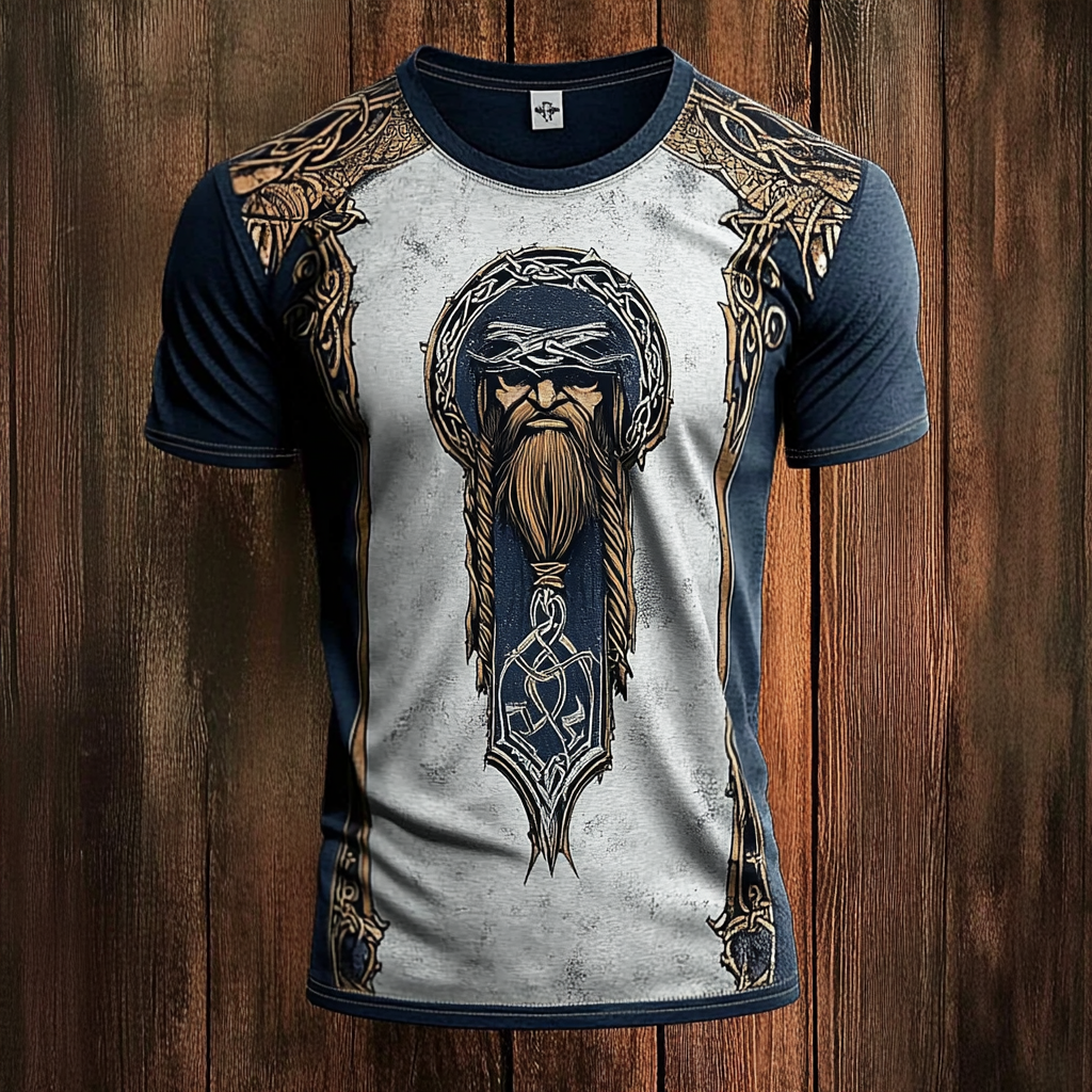 Men's Viking Celtic Knot Odin Vintage Print T-shirt / Rvogue / Rvogue