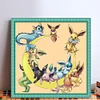 (Stamped/Counted) Evolution Form Of Pok&eacute;mon Eevee - 11CT Cross Stitch 50*50cm/19.69*19.69in