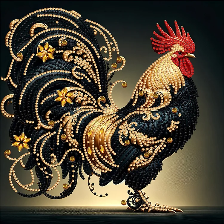 Rooster 30*30cm(canvas) Special Shaped Drill Diamond Painting gbfke