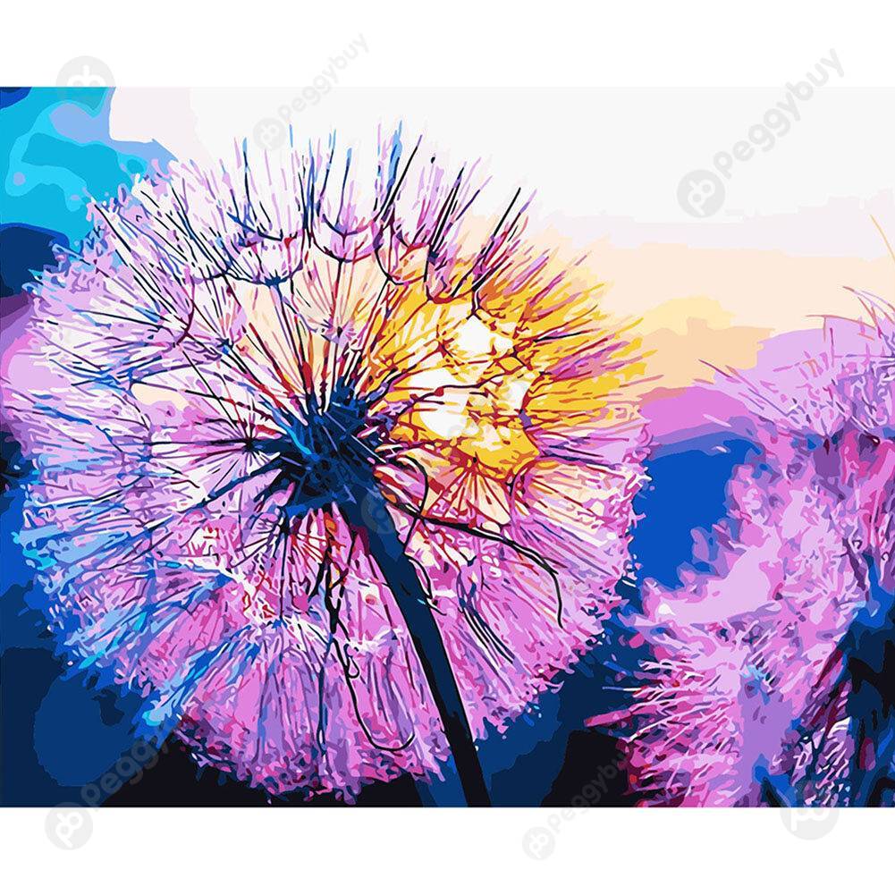 

40*50CM Paint By Numbers-Purple Dandelions, 501 Original