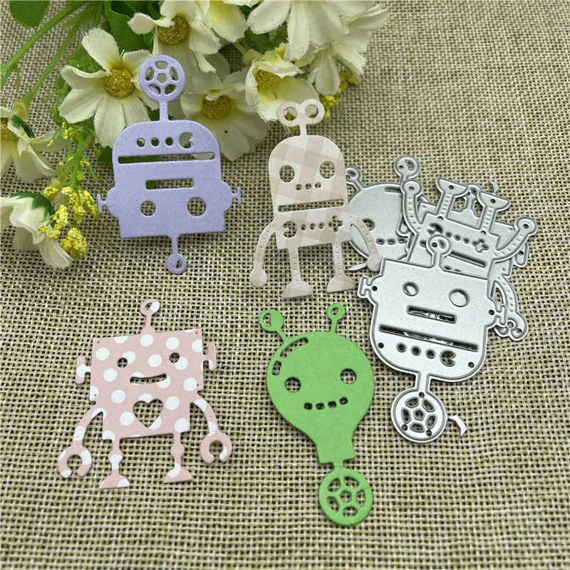 Robot combination Shaker Metal Cutting Dies Stencils For DIY Scrapbooking Decorative Embossing Handcraft Die Cutting Template