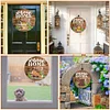 (US Only)12pcs 2D Flat DIY Diamond Art Pendant Cartoon Animal Home Garden Door Wall Decor