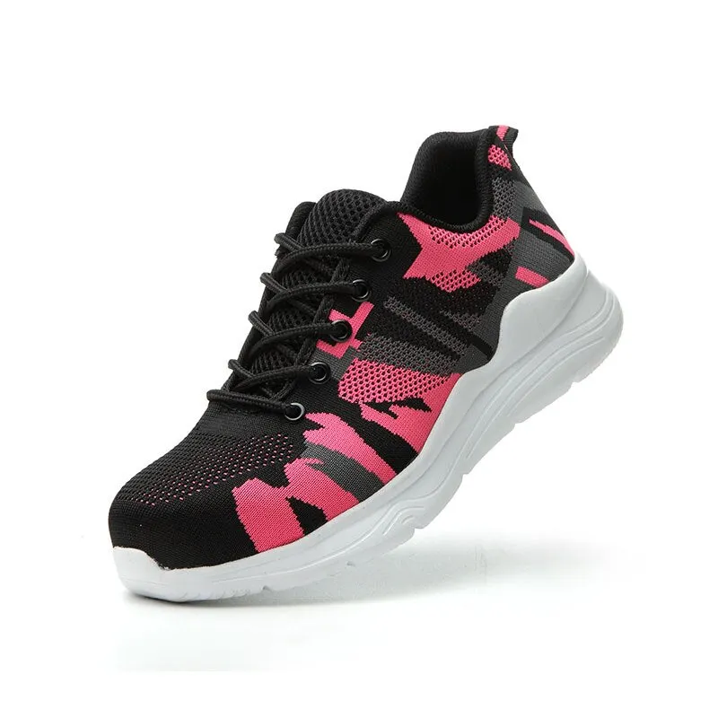 New Men Safety Working Shoes Breathable Work Boots Protective Steel Toe Cap Shoes Indestructible Camouflage Shoes Freeshipping