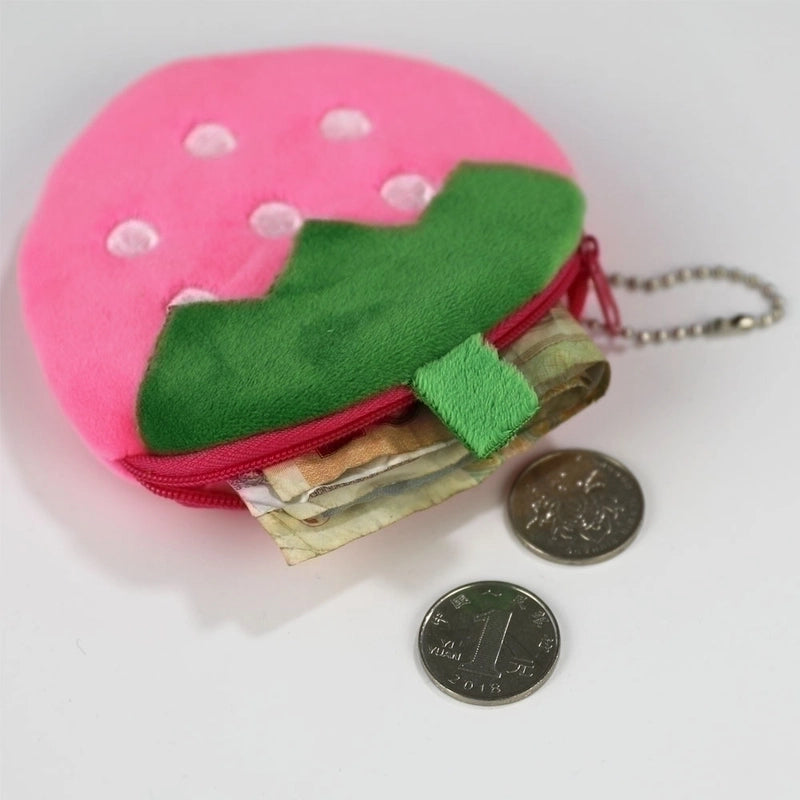 Kid’s Fruit Plush Zipper Coin Purses