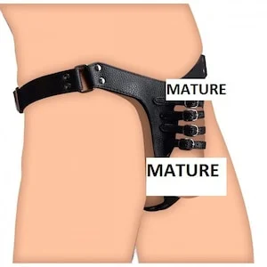pornhint Pornhint Leather Male Chastity Cage Harness, Cock Cage, chastity belt Harness, Mature