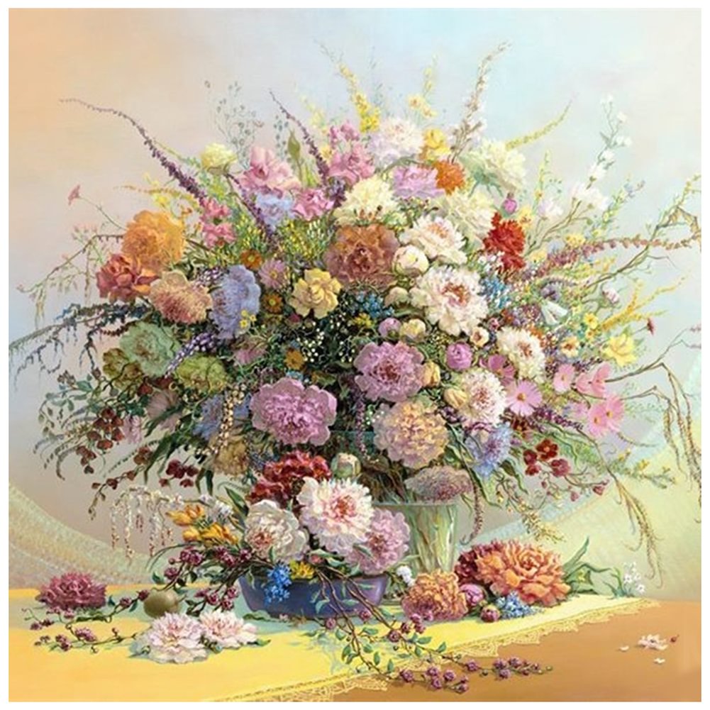 Flower Bouquet - Full Round - Diamond Painting