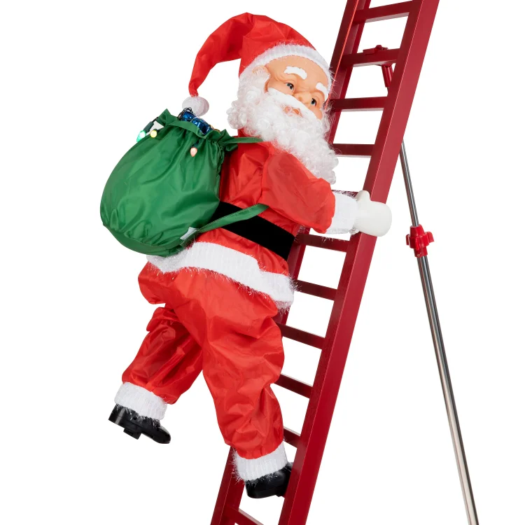 🔥kukelife🔥10' Outdoor Animated Super Climbing Santa