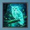 Diamond Painting -DIY Round Drill Fluorescent Owl(40x40cm)