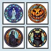Promotion 4Pcs/set Diamond Painting-DIY Full Round Drill Halloween(30*30 CM)