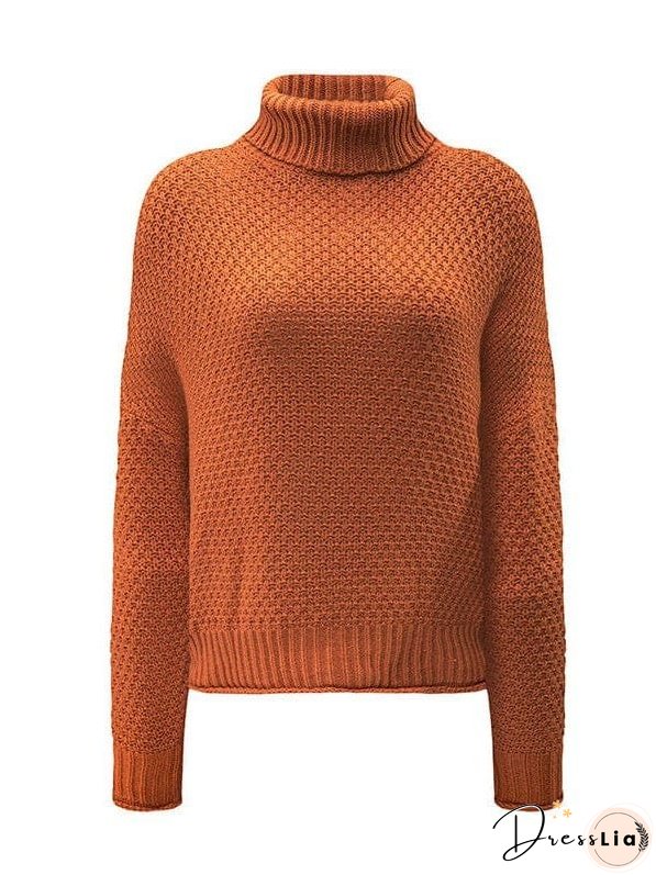 Knitted Turtleneck Pullover Sweater