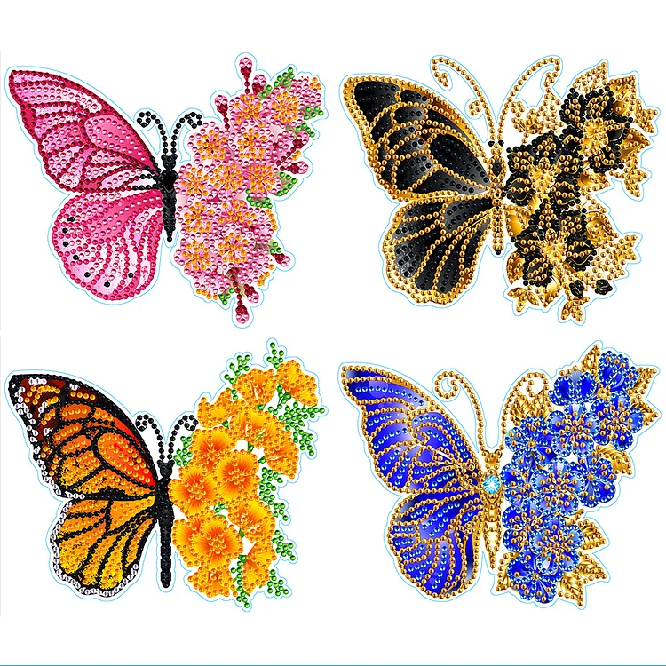 4pcs Diamonds Mosaic Stickers Art Craft DIY Creative for Kids Adult Gift Rewards