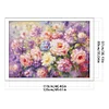 (US Only)Full Embroidery Egyptian Cotton Thread 14CT Printed Flowers Cross Stitch126x97cm