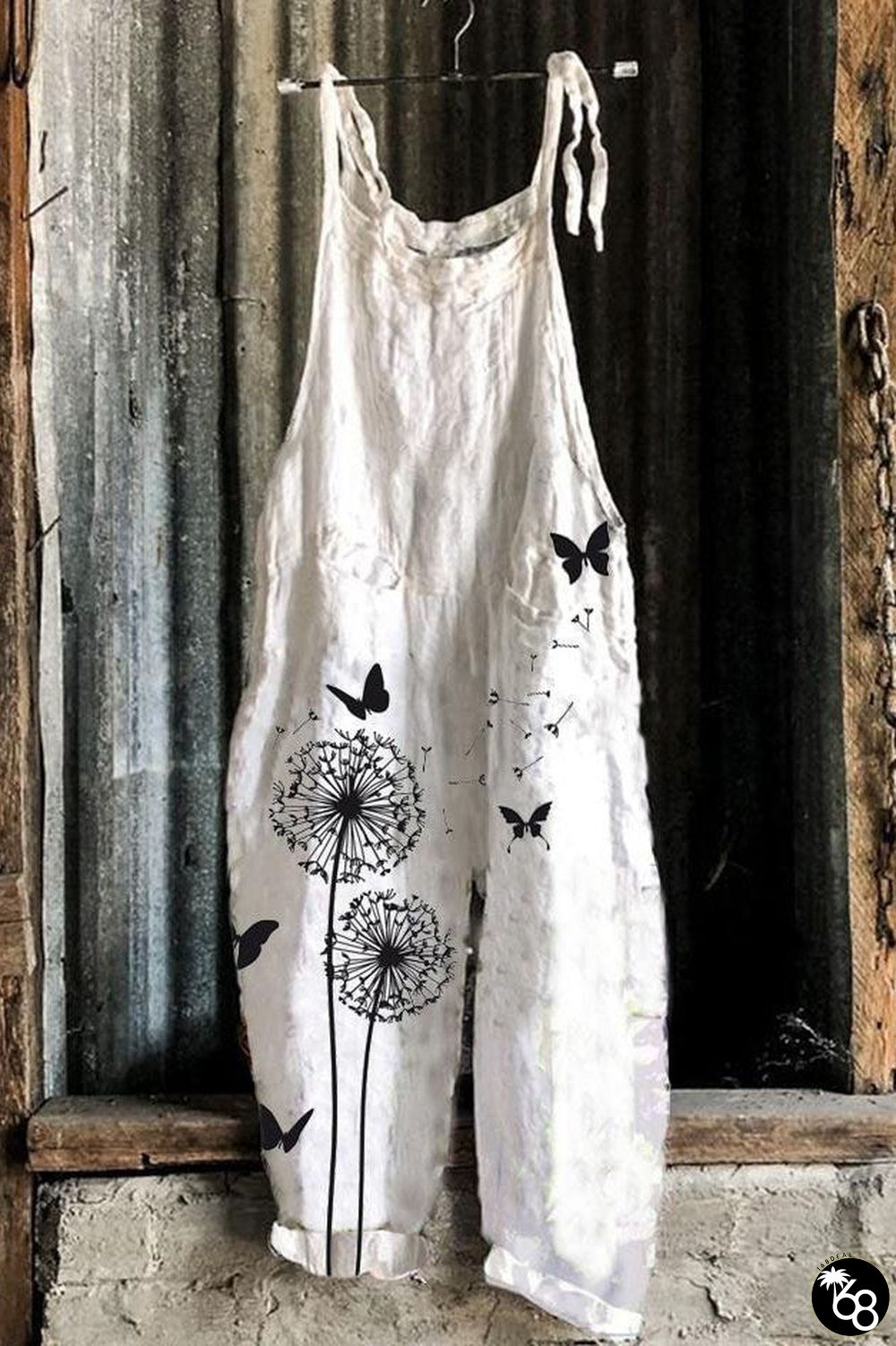 Dandelion Prints Sleeveless Casual Jumpsuit | 168DEAL
