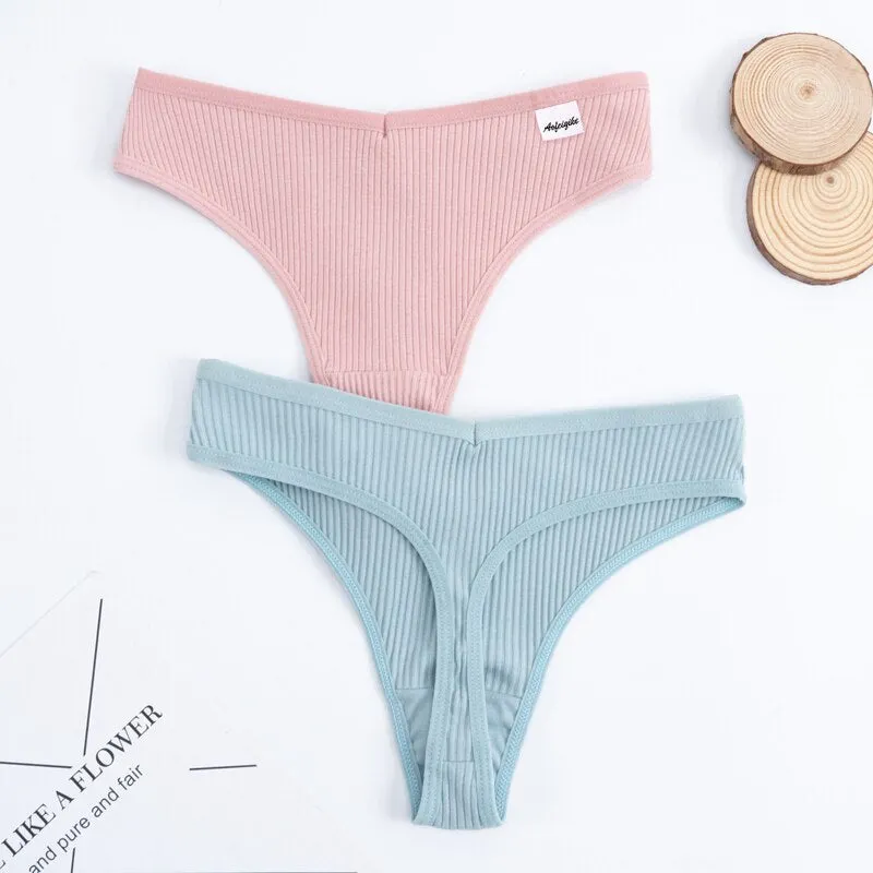 Women's Panties G-string Thong Cotton Underwear Sexy Panties Female Underpants Comfortable Pantys Intimates T-back Lingerie
