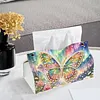 (25cm)Galaxy Pearl Butterfly DIY Diamond Painting PU Tissue Holder Box