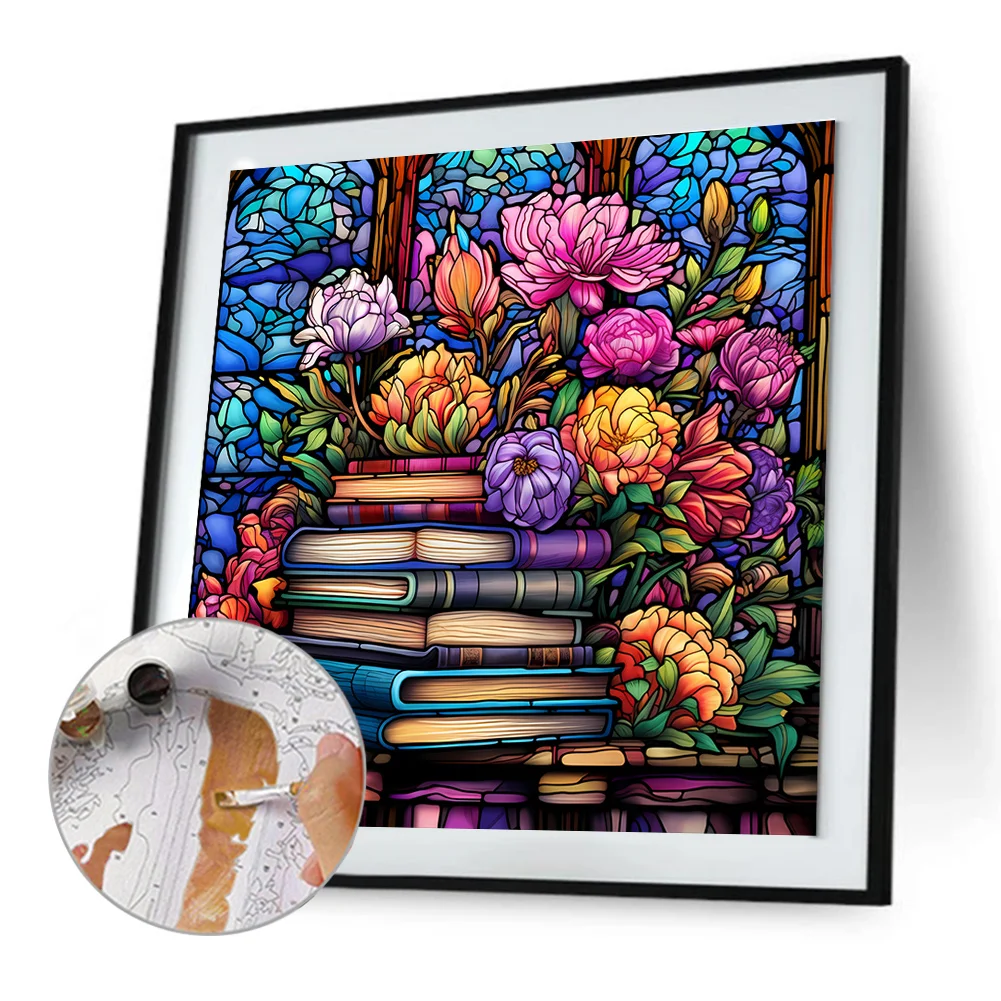 DIY Paint By Number 40*40cm - Book Flower