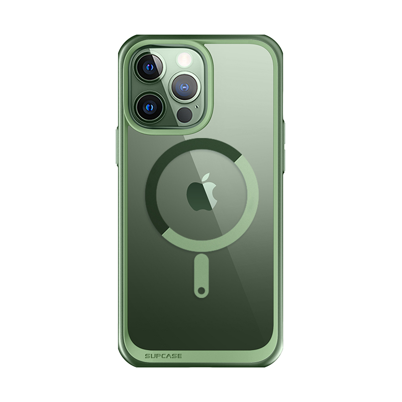 For iPhone 13 Pro Max 6.7 inch Unicorn Beetle MAG Slim Clear MagSafe Case-Green