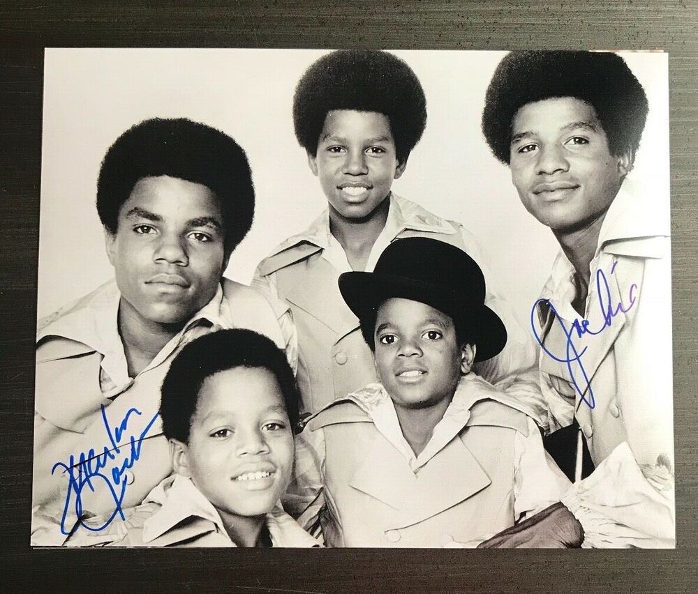 * JACKSON'S * signed 11x14 Photo Poster painting * MARLON & JACKIE JACKSON * PROOF * 4