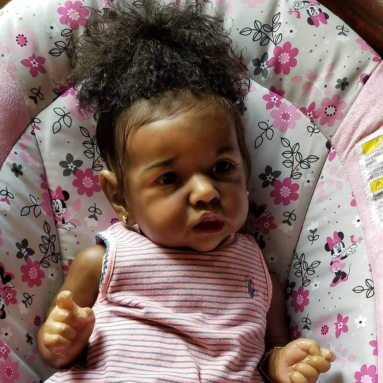 Black African American Silicone 20" Truly  Kristin Reborn Baby Toddler Doll Girl Rebornartdoll® RSAW-Rebornartdoll®