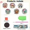 6Pcs Diamond Painting Acrylic Christmas Animals Fridge Stickers Magnets Decals for Home Decor